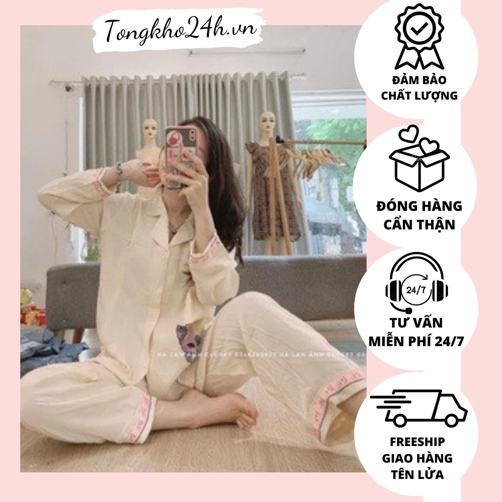 Bộ Bầu Pyjamas Mặc Nhà, Chất lanh Cúc Cho Con Bú và Quần Chun Chỉnh Bụng, Dài Tay
