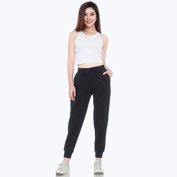 Quần Jogger nỉ bông nữ bo gấu, Jogger nữ thu đông mặc nhà đi chơi - QJCG21 | BigBuy360 - bigbuy360.vn