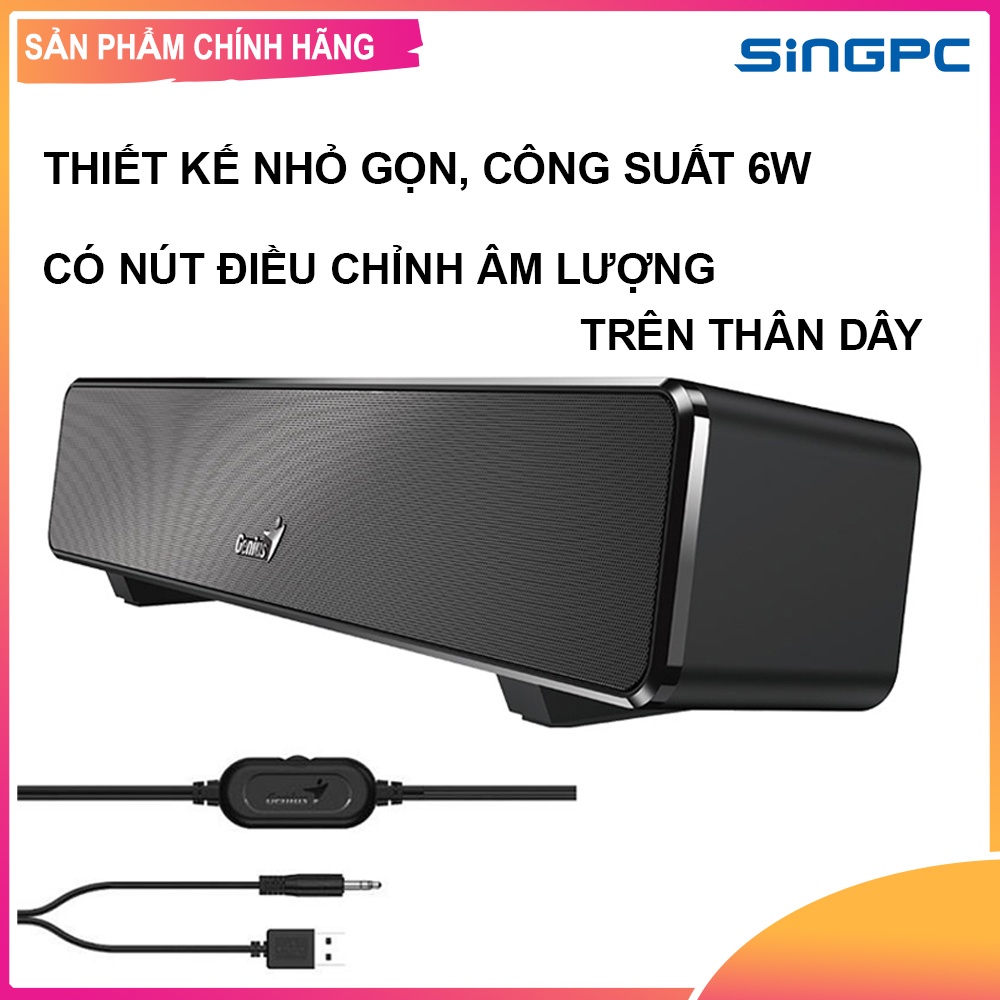 Loa Genius SoundBar 100 Âm Thanh Vòm Sống Động Phong Cách Rạp Phim, Fullbox - Hàng Chính Hãng GENIUS