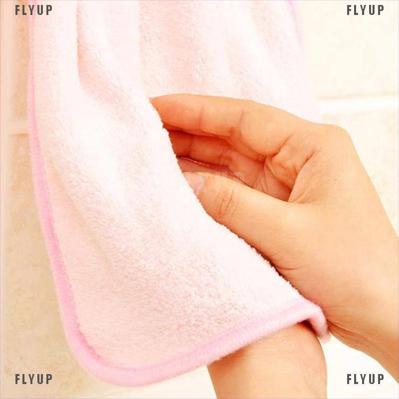 「FLYUP」Hand Towel Plush Hanging Kitchen Cotton Non-oil-Stick Dish Washing Quick-dry