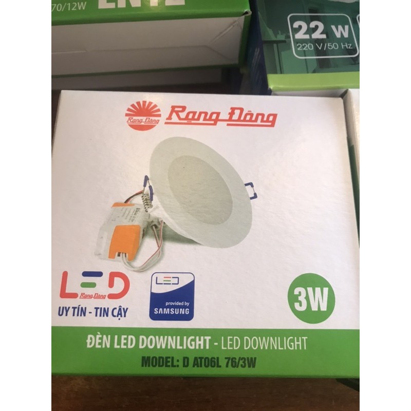 Đèn led âm trần Rạng đông 3W, 5W, 7W, 9W CHIP LED SAM SUNG