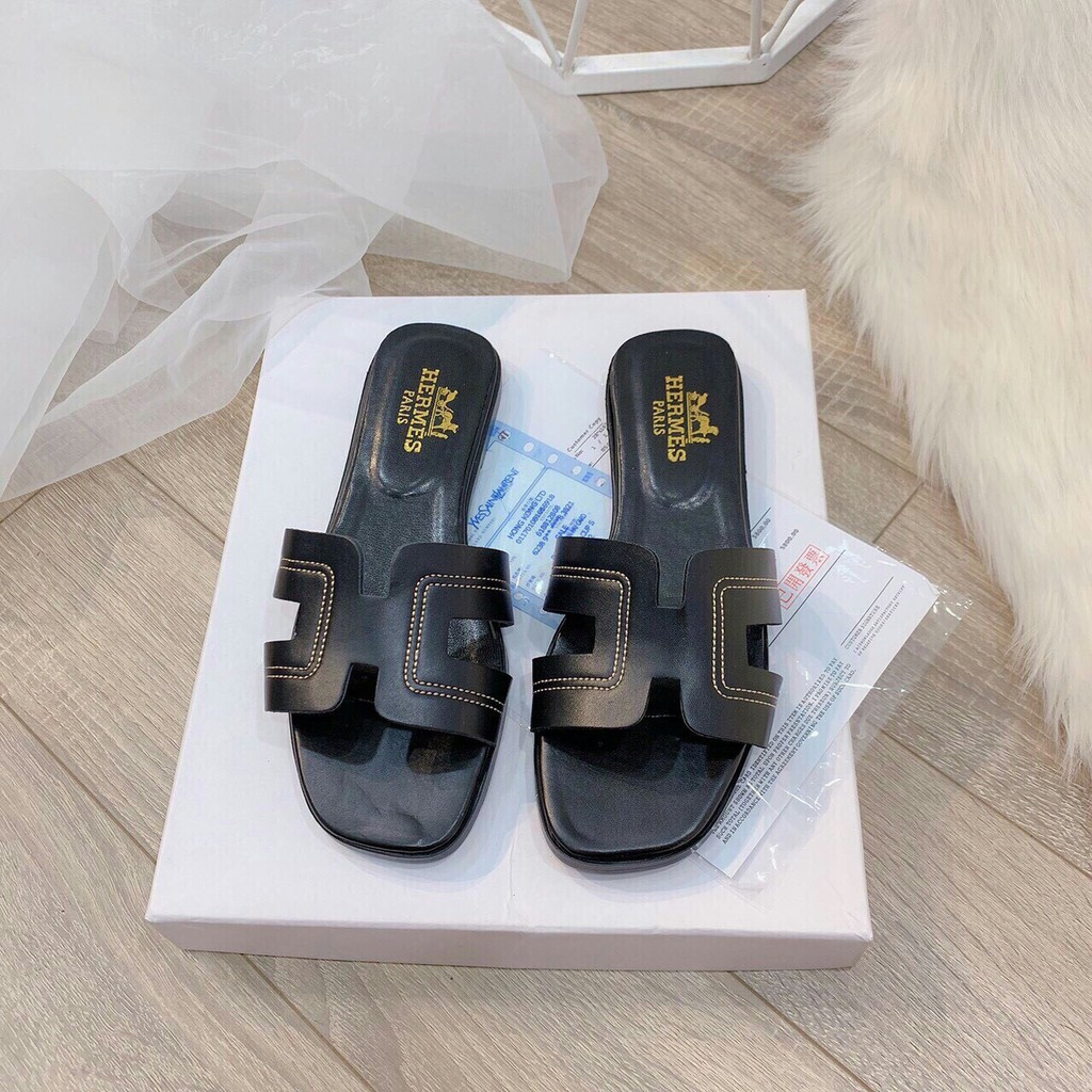 (FREE SHIP Toàn Quốc) Dép nữ thời trang viền chỉ cực đẹp kèm clip | BigBuy360 - bigbuy360.vn