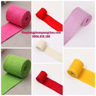 Ruy băng vải bố màu (bản rộng 6cm, dài 2mét) - 01 cuộn