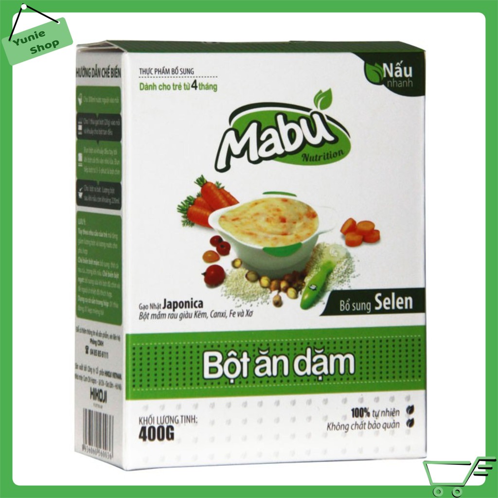 Bột, cháo ăn dặm Mabu 400-900gr