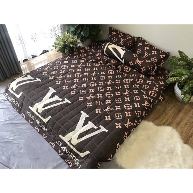 Bộ Chăn Ga Gối Hè Thu 5 Món - LV