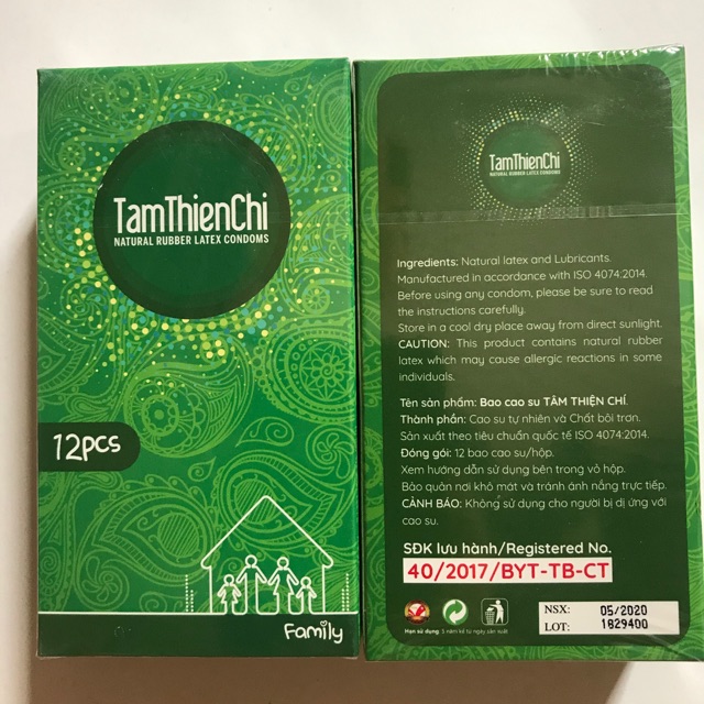 Bao cao su tâm thiện chí family cho gia đình có chất bôi trơn