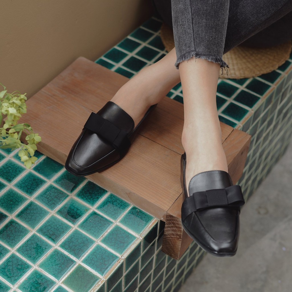 Giày moca nữ đế bệt (CÓ CLIP THẬT SẢN PHẨM) đen và nâu tây chuẩn size dễ phối đồ. Giày loafer mới có sẵn, đủ size