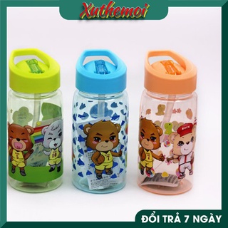 Bình đựng nước, bình nước cho trẻ em có ống hút SELIYA MS04 520ml Kitaz mẫu đẹp nhựa an toàn