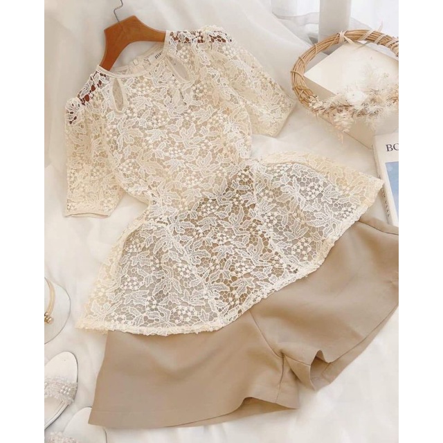 Vải ren chỉ hàng loại 1 may váy đầm công sở