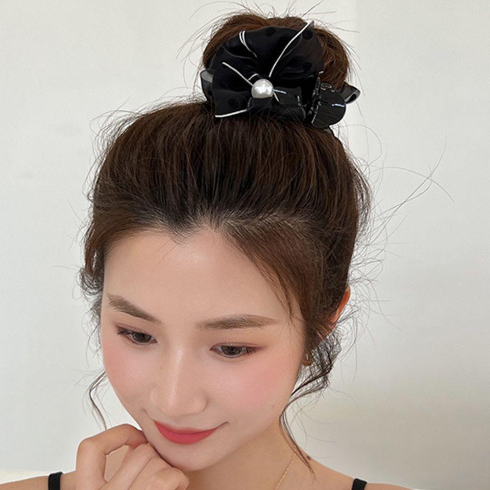NICKOLAS Kẹp Tóc Nơ Họa Tiết Chấm Bi Phong Cách Retro Thời Trang N2N