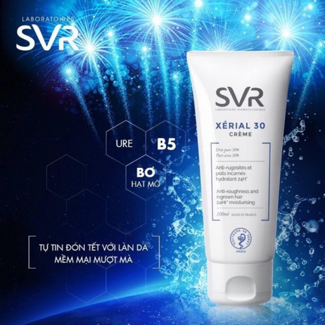 Kem dưỡng ẩm dành cho da rất khô và da thô sần vùng cánh tay, khuỷu tay, chân SVR Xérial 30 Crème 75ml