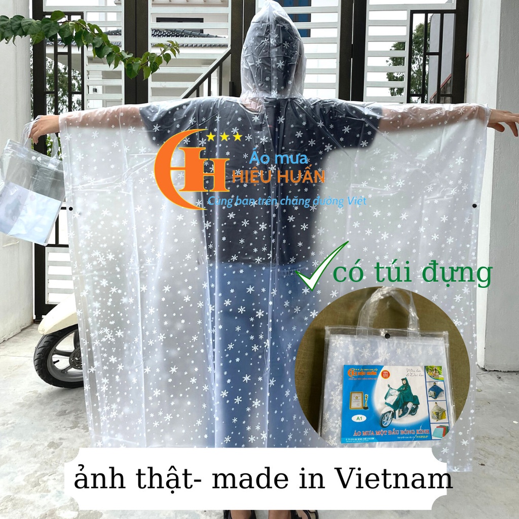 Áo Mưa Choàng 360 độ Hàn Quốc Vải dẻo dai, Áo Mưa 1 Người Đi Xe Máy