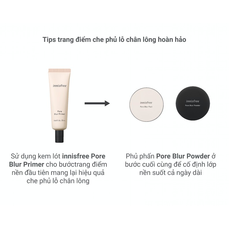 Phấn phủ che phủ lỗ chân lông dạng nén innisfree Pore Blur Pact 12.5g | BigBuy360 - bigbuy360.vn