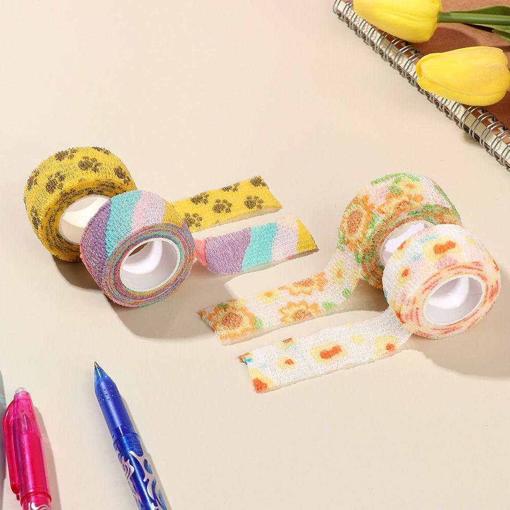 LEILY Cartoon Sports Wrap Tape First Aid Kit Sports Protector Elastic Bandage Elastic Pet Tape Self-adhesive Ankle Palm Colorful Medical Finger Joint Knee