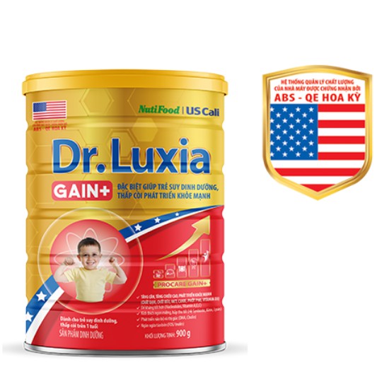 [Mã 267FMCGSALE giảm 8% đơn 500K] Sữa DR.LUXIA GAIN + Lon 900gr