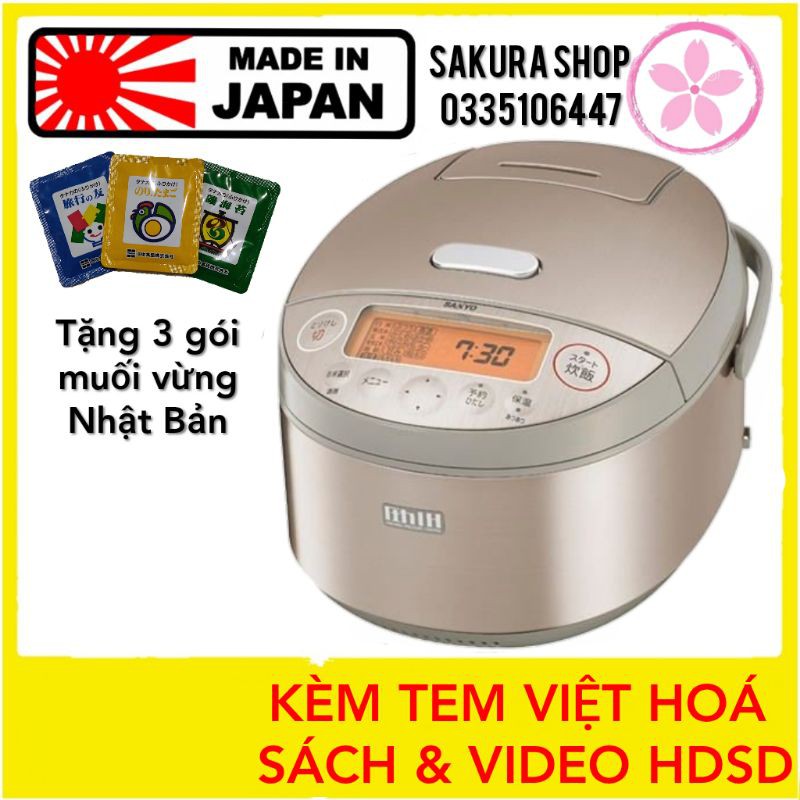 Nồi cơm điện cao tần áp suất biến thiên SANYO XOÀI 1L Nhật | BigBuy360 - bigbuy360.vn