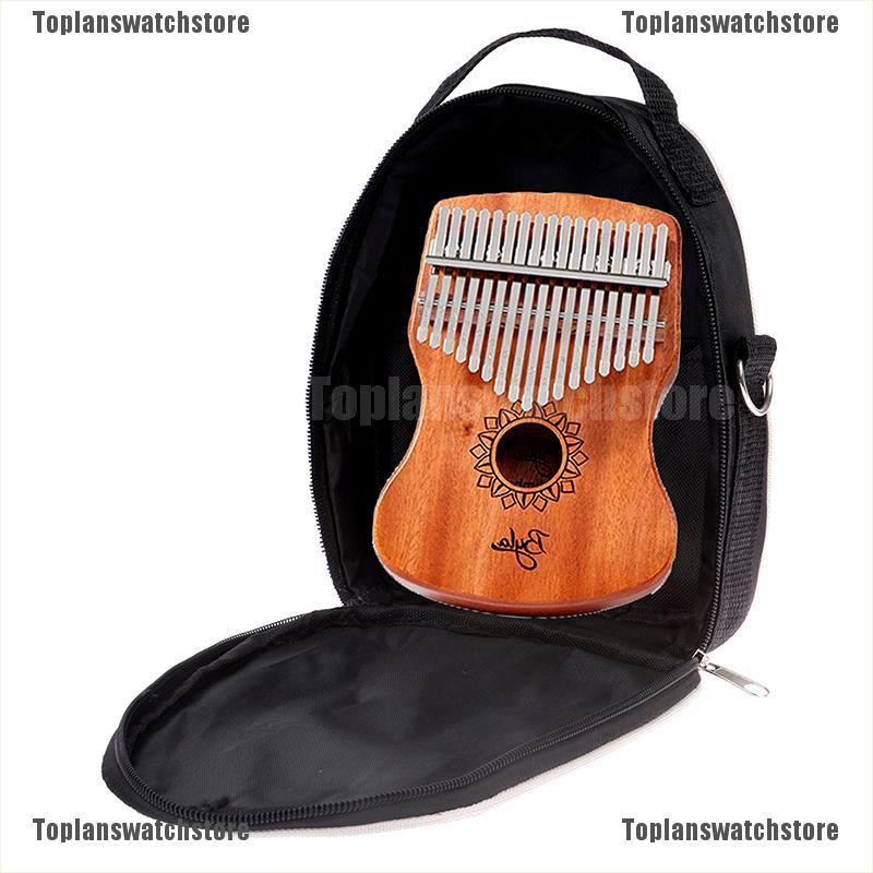 Túi đựng đàn kalimba bằng gỗ trơn kèm túi đựng thiết kế tiện lợi