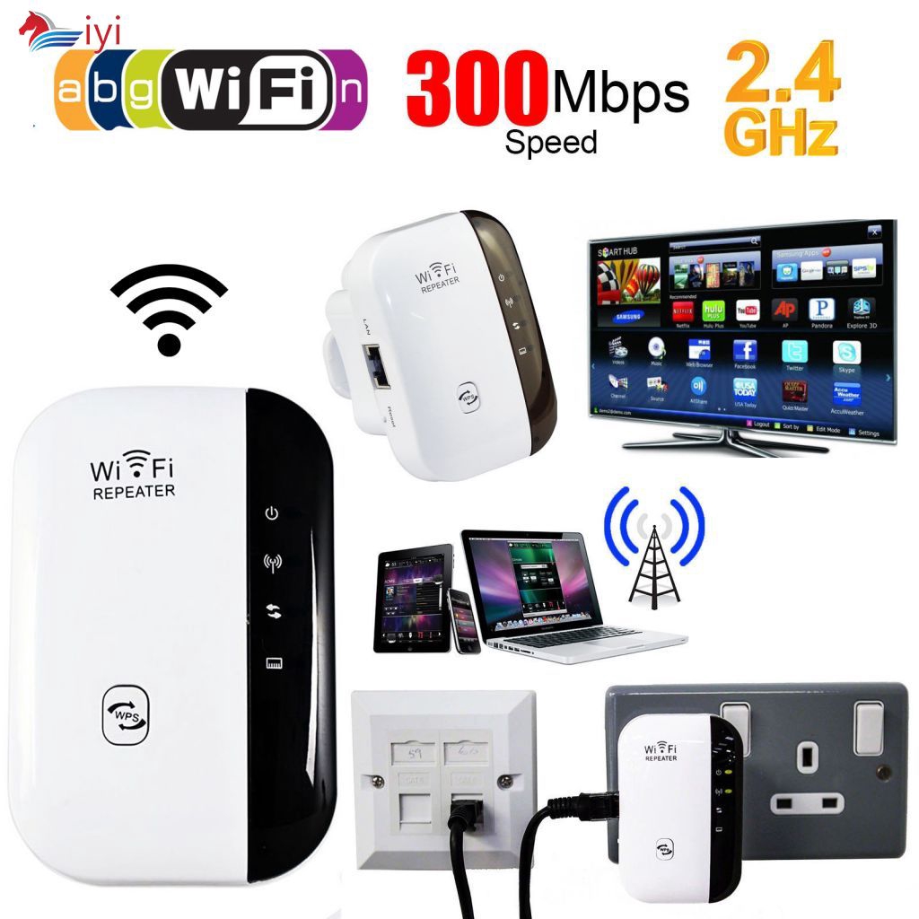 Thiết bị thu phát wifi 300Mbps 110 ~ 230V đầu cắm US/UK/EU và dây cáp mạng