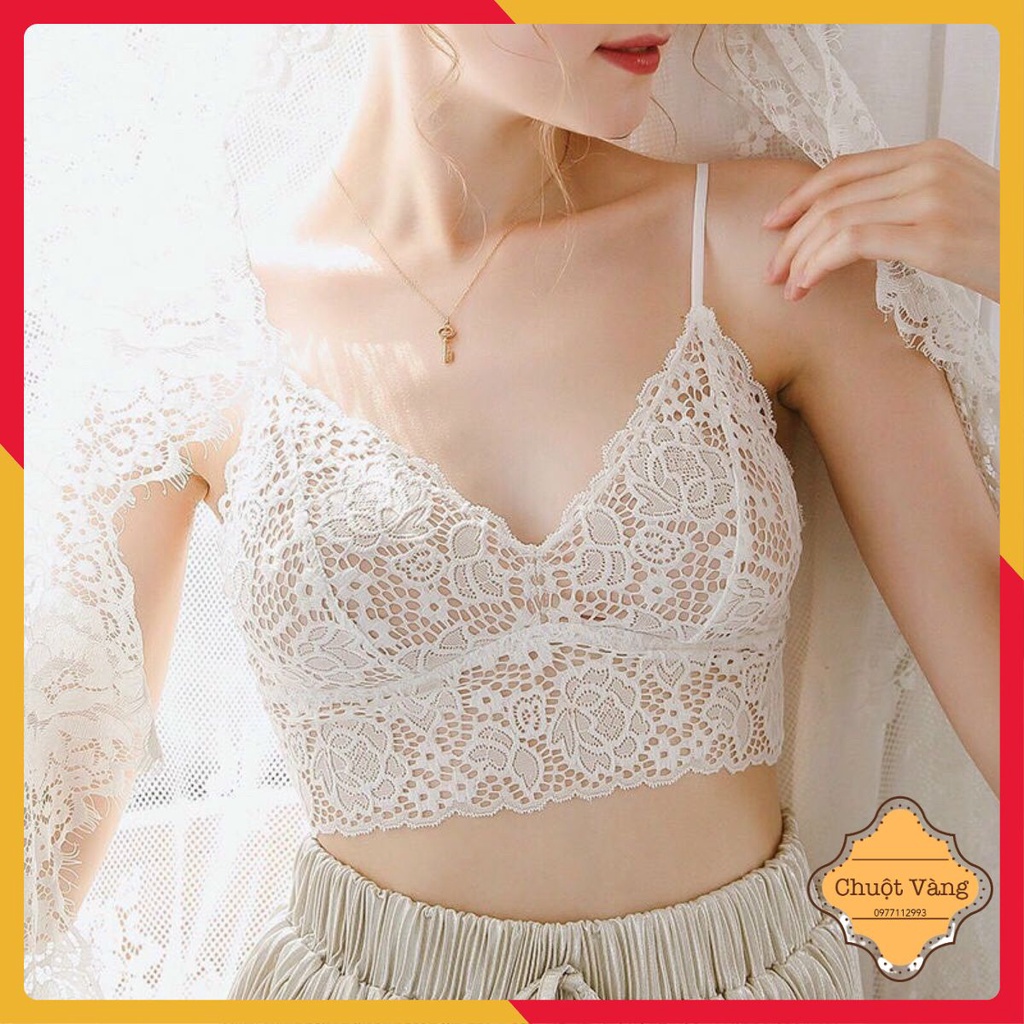 Áo Bra Nữ Ren Lửng Quây Hai Dây Sexy Gợi Cảm 992
