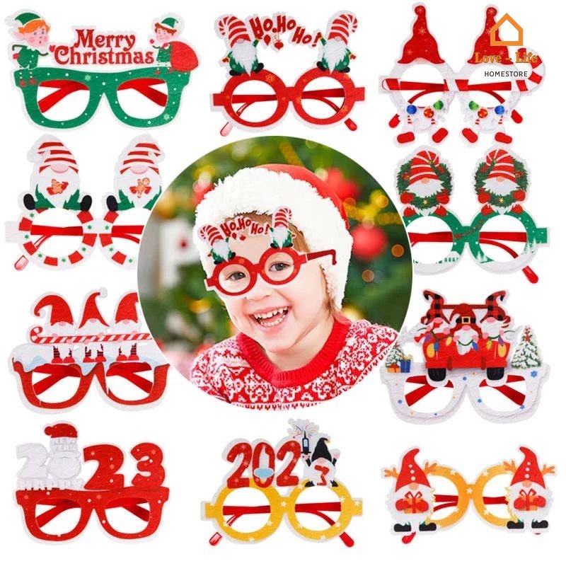 Mắt Kính Hình Ông Già Noel / Tuần Lộc Mừng Năm Mới / Giáng Sinh Dành Cho Người Lớn Và Trẻ Em