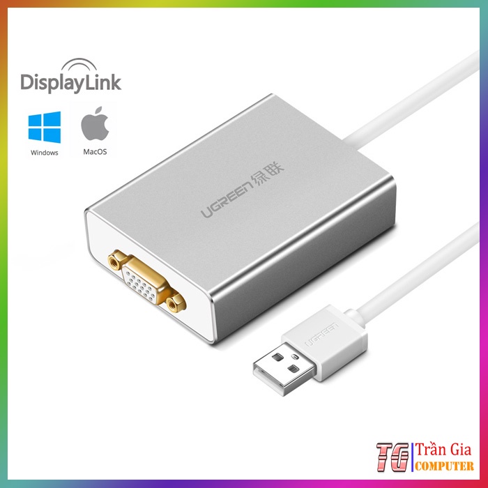 Cáp chuyển đổi USB to VGA chính hãng Ugreen 40244