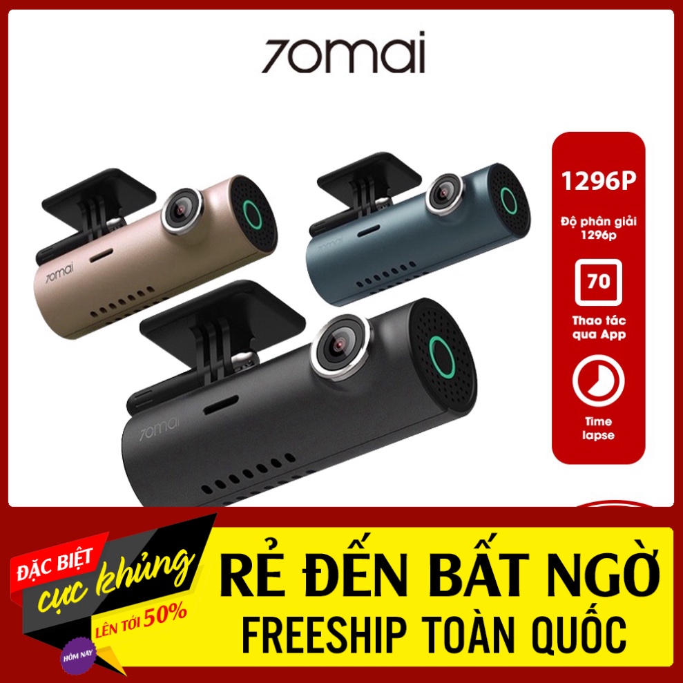GIÁ DUY NHẤT Camera hành trình ô tô 70mai M300 độ phân giải 2304 x 1296P GIÁ DUY NHẤT