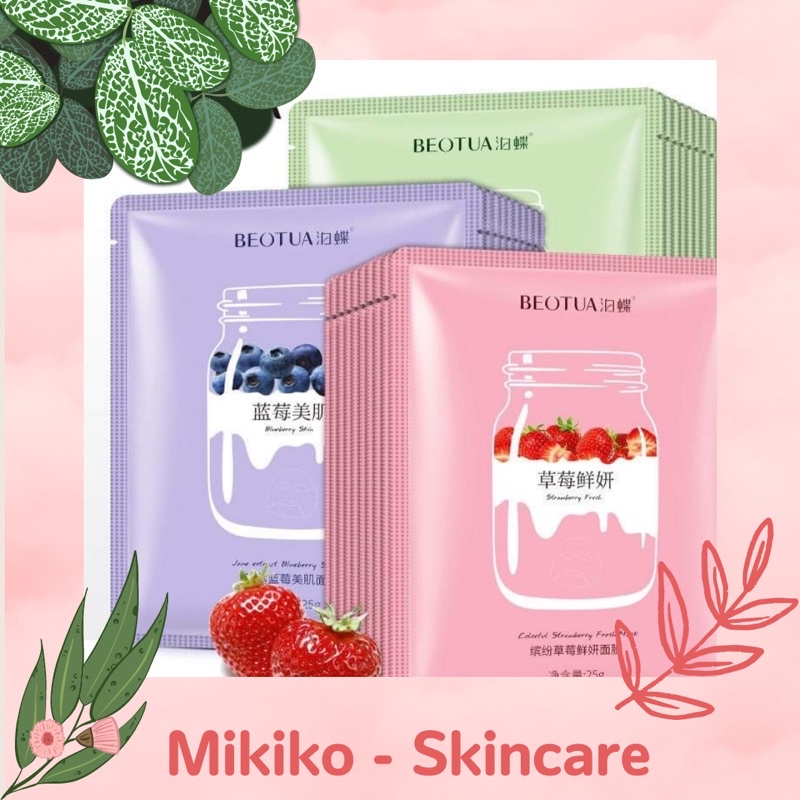 MẶT NẠ SỮA CHUA TRÁI CÂY BEOTUA CẤP NƯỚC, DƯỠNG DA CĂNG MỌNG