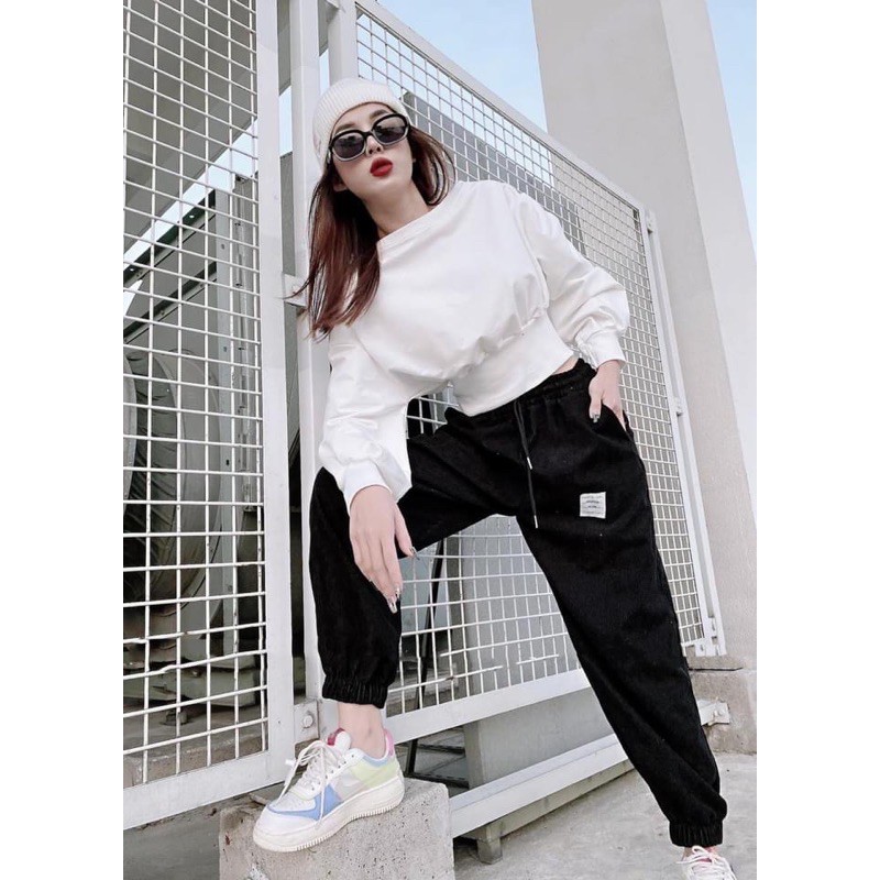 Quần đũi nữ cạp chun bo gấu siêu xinh chất đũi mát nhẹ Quần bo gấu dáng Quần bom rút dây mặc đi học công sở | BigBuy360 - bigbuy360.vn