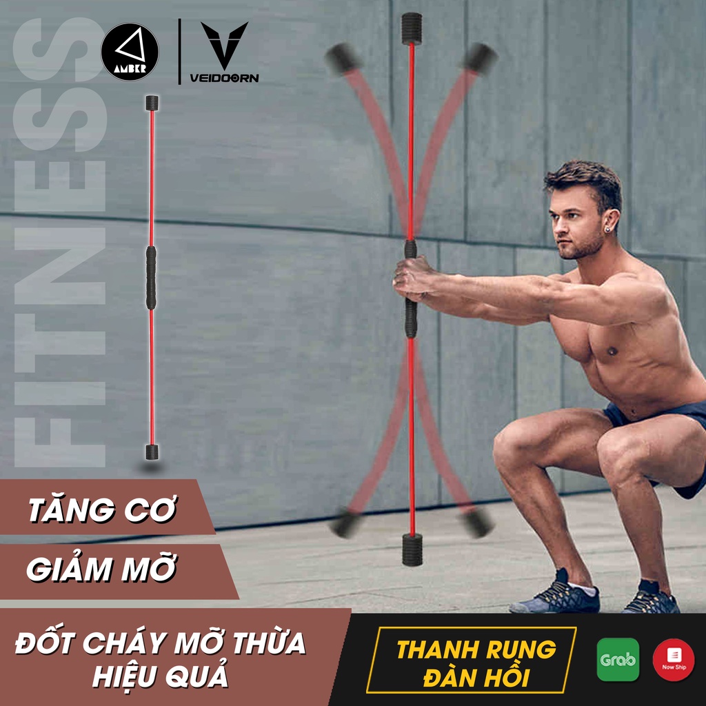 Thanh Rung Đàn Hồi Veidoorn Dụng Cụ Tập Thể Dục Tập Gym Đốt Cháy Mỡ Thừa Hiệu Quả - AMBERVIETNAM