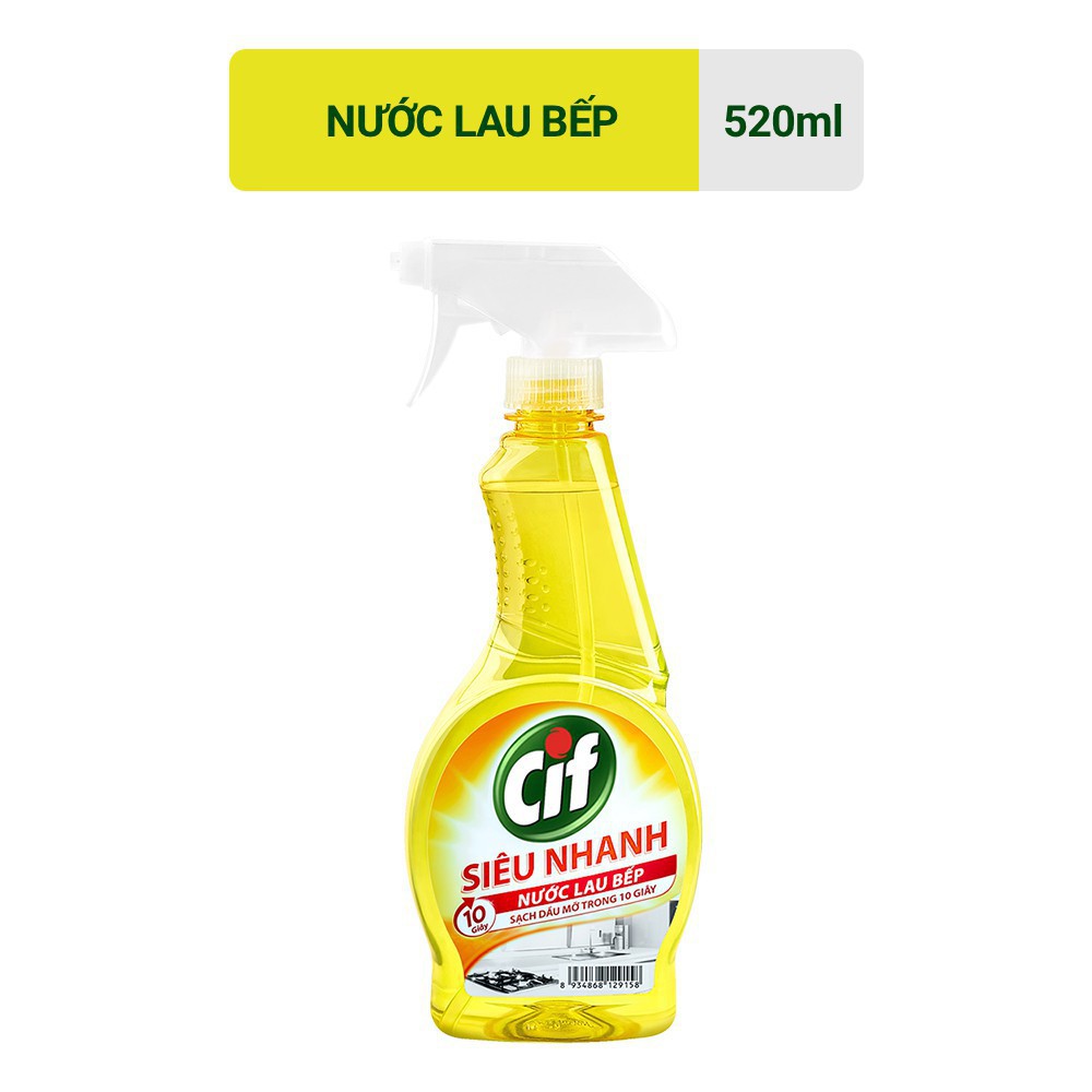 Nước xịt lau bếp CIF chai 520ml