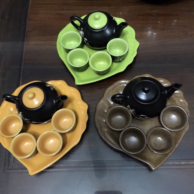 Bộ ấm chén mini bày trang trí thờ cúng