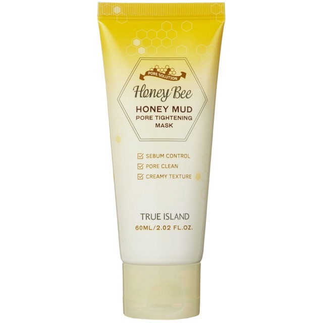 [CHÍNH HÃNG] MẶT NẠ BÙN KHOÁNG DÀNH CHO DA DẦU, DA MỤN TRUE ISLAND HONEY BEE MUD PORE TIGHTENING MASK