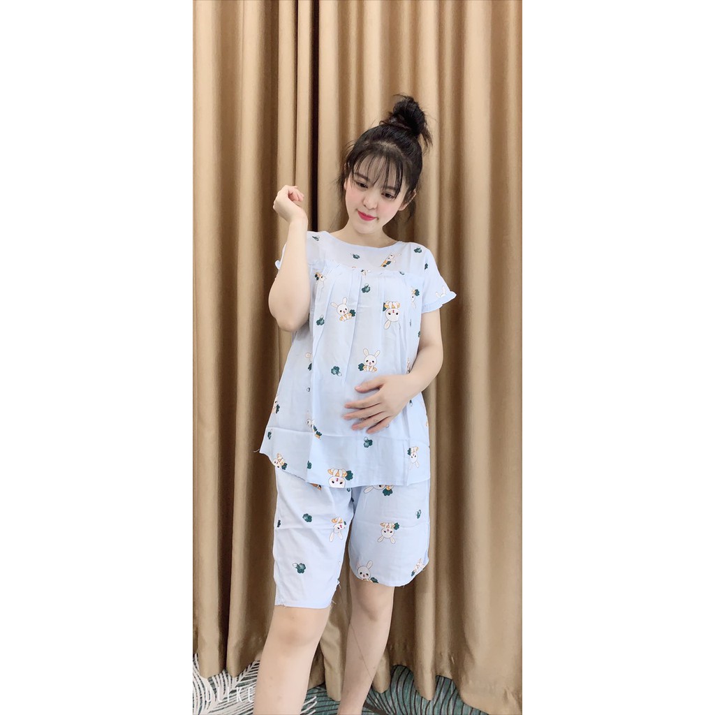 bộ đồ bầu chất lanh mặc nhà siêu mát ( nhiều mầu)