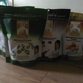 Bắp rang bơ Uncle Jax ( vị Trà xanh, Socola, Caramel, Phô mai, Hỗn hợp, Rong biển...)