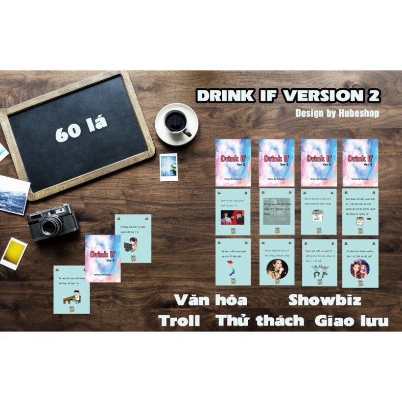 [G08] Bộ Bài "Drink If" - Drinking Game thử thách giúp tăng phần thú vị cho các buổi họp, tụ tập vui chơi cùng bạn bè S0