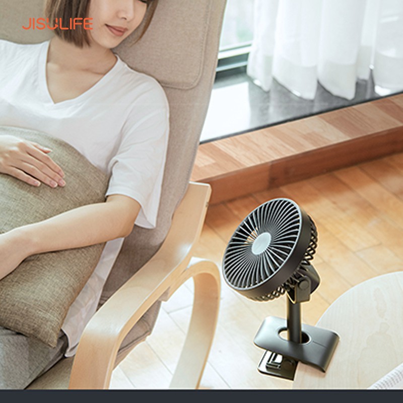 Quạt mini kẹp xe đẩy, kẹp để bàn văn phòng Jisulife F7B, xoay 360 độ hoạt động 12 tiếng,BH 12 tháng chính hãng | BigBuy360 - bigbuy360.vn