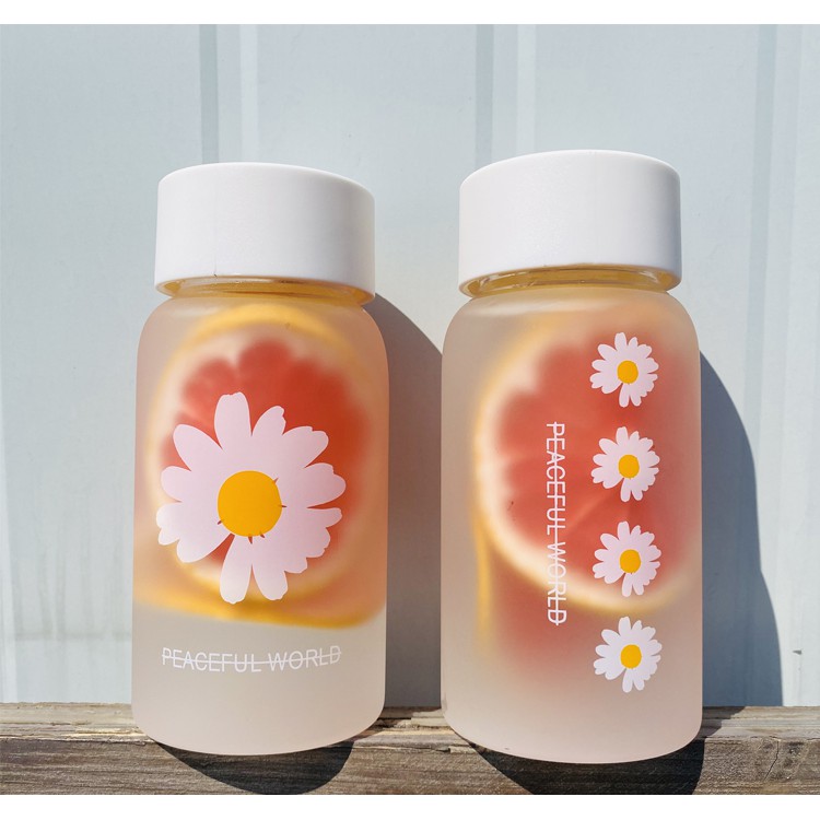 Bình đựng nước Detox họa tiết hoa cúc Xiao Xinqing