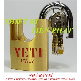 Ổ Khóa Cửa Chống Cắt Yeti 60mm Đồng Thau ( Chính Hãng)