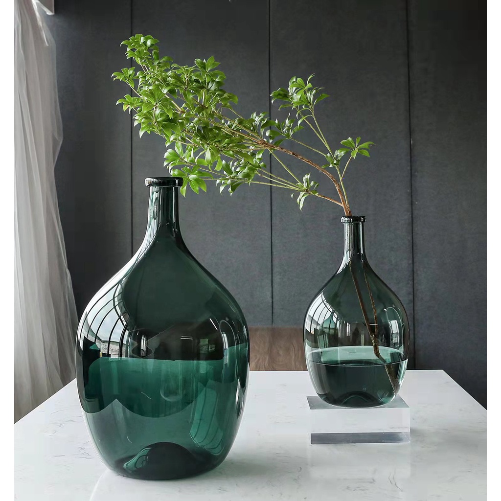 (HOT) Bình chiêu tài hút lộc sang trọng, đẳng cấp - Lọ hoa Decor thủy tinh màu cao cấp