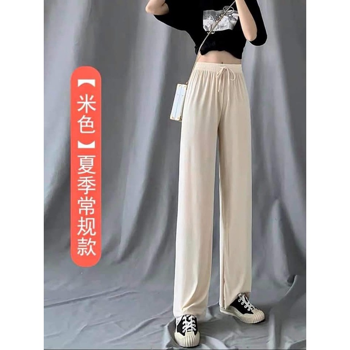 Quần clothes nữ dáng quần rộng thoải mái khi mặc