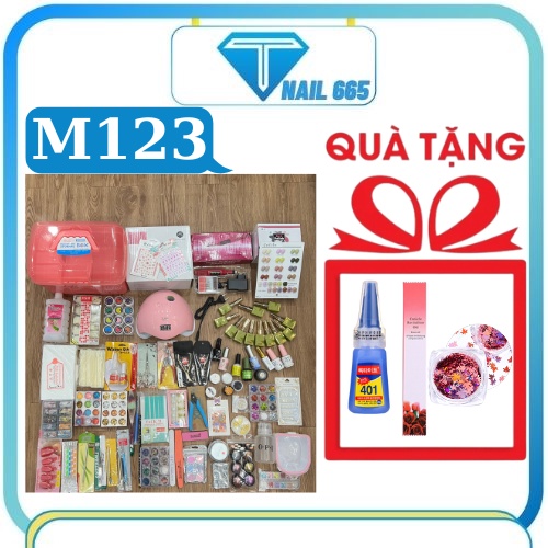 Bộ dụng cụ làm nail cho người mới học , Combo cốp đồ nail cơ bản , Cốp đồ làm móng tay