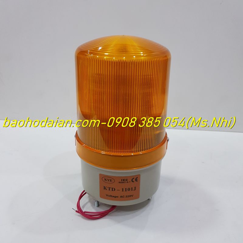 Đèn Xoay Báo Hiệu Có Còi Hú KTD 220V - 1101J