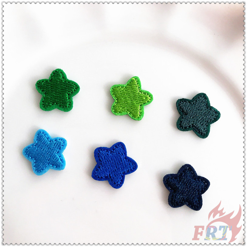 Miếng vá ủi thêu trang trí thủ công nhiều màu sắc hình ngôi sao năm cánh mini