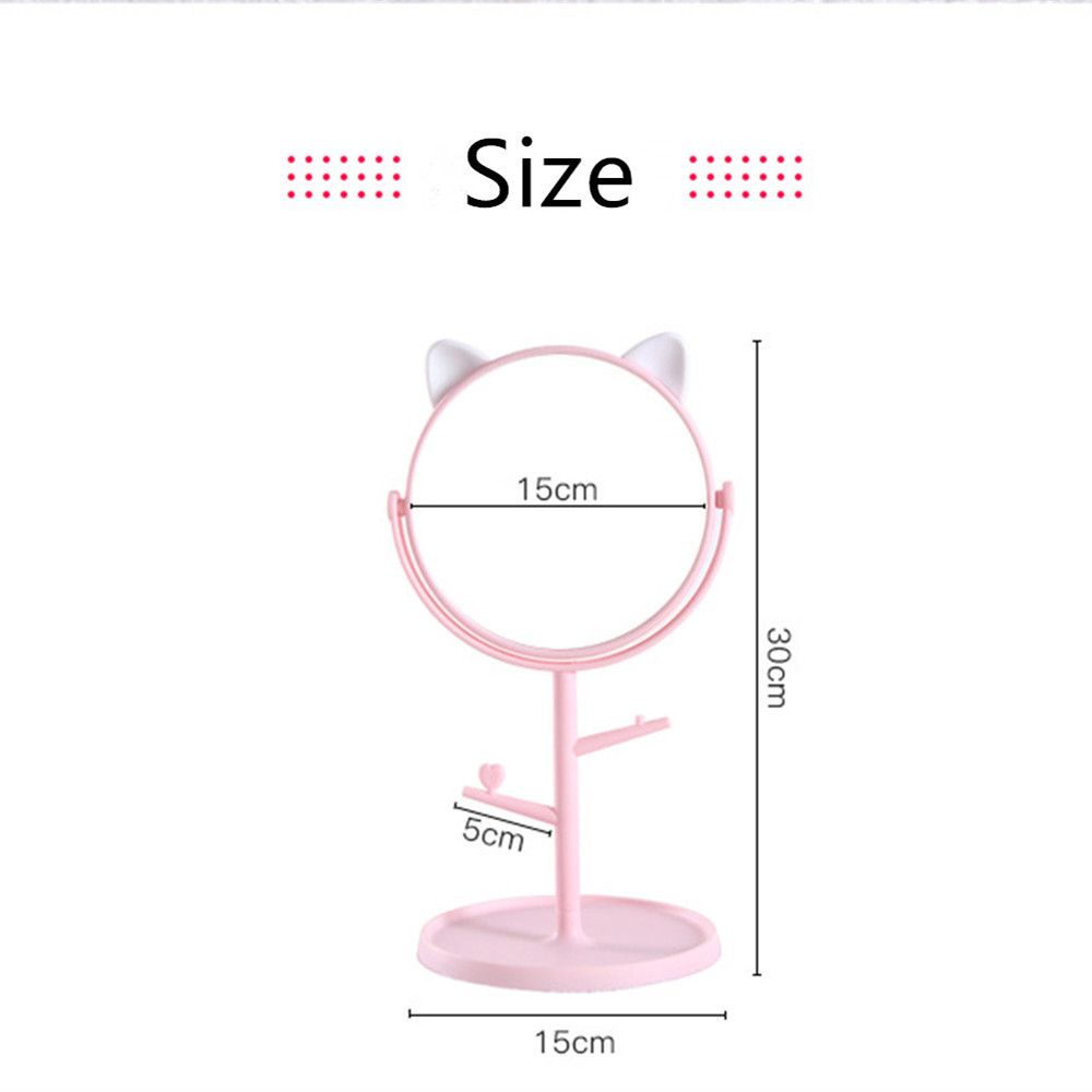 Gương Trang Điểm Để Bàn Hình Tai Mèo Xinh Xắn Nhiều Màu Sắc