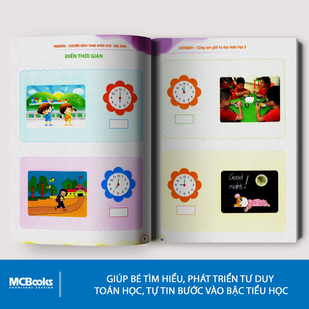 Sách - Vietmath - Cùng con giỏi tư duy toán học 5 (Tái bản 2020) - MCBooks