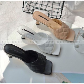 Dép quai ngang chần chỉ gót nhọn 5p