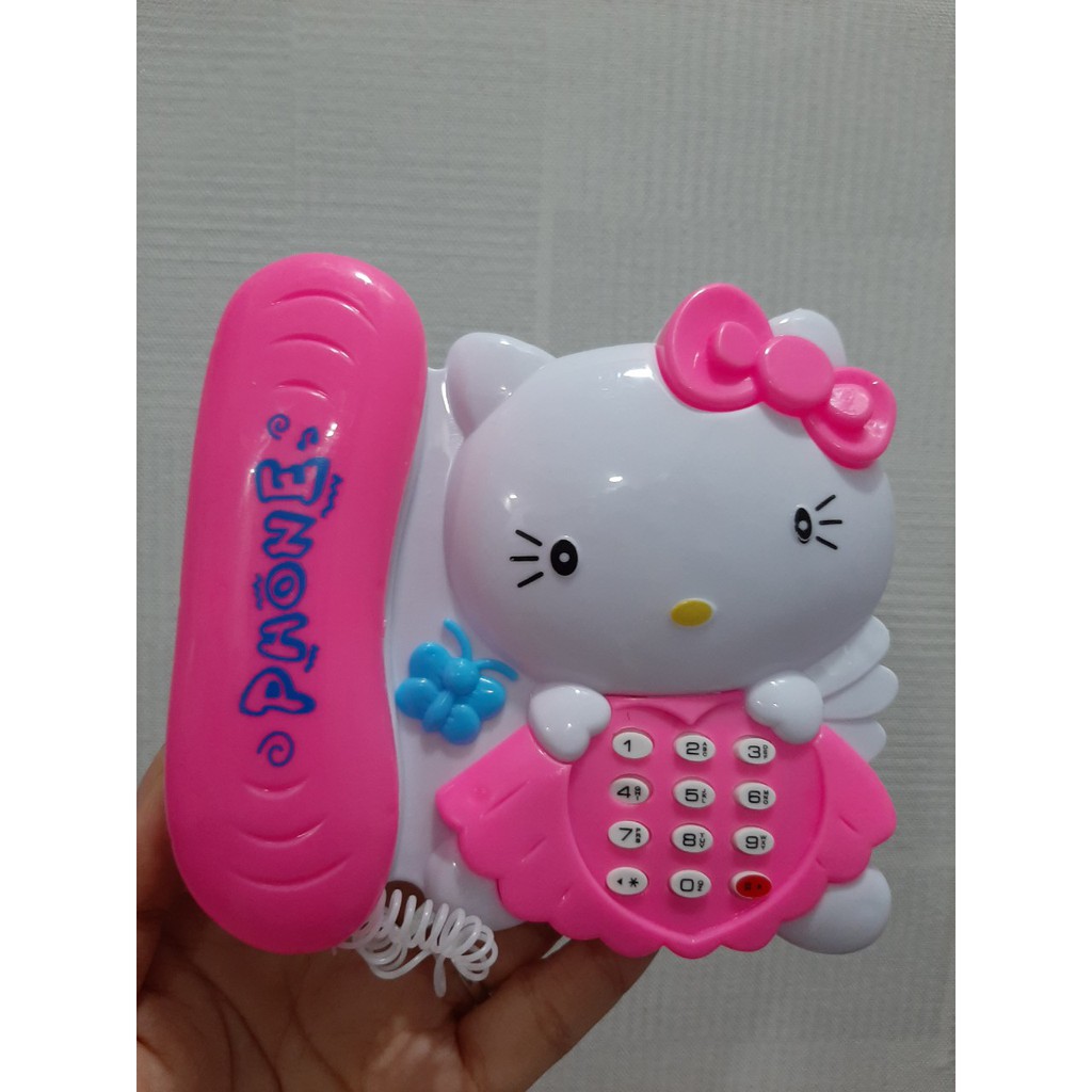 Đồ Chơi Phát Nhạc và Sáng Đèn Hình Mèo Kitty Dễ Thương Cho Bé (Tặng Kèm Pin)