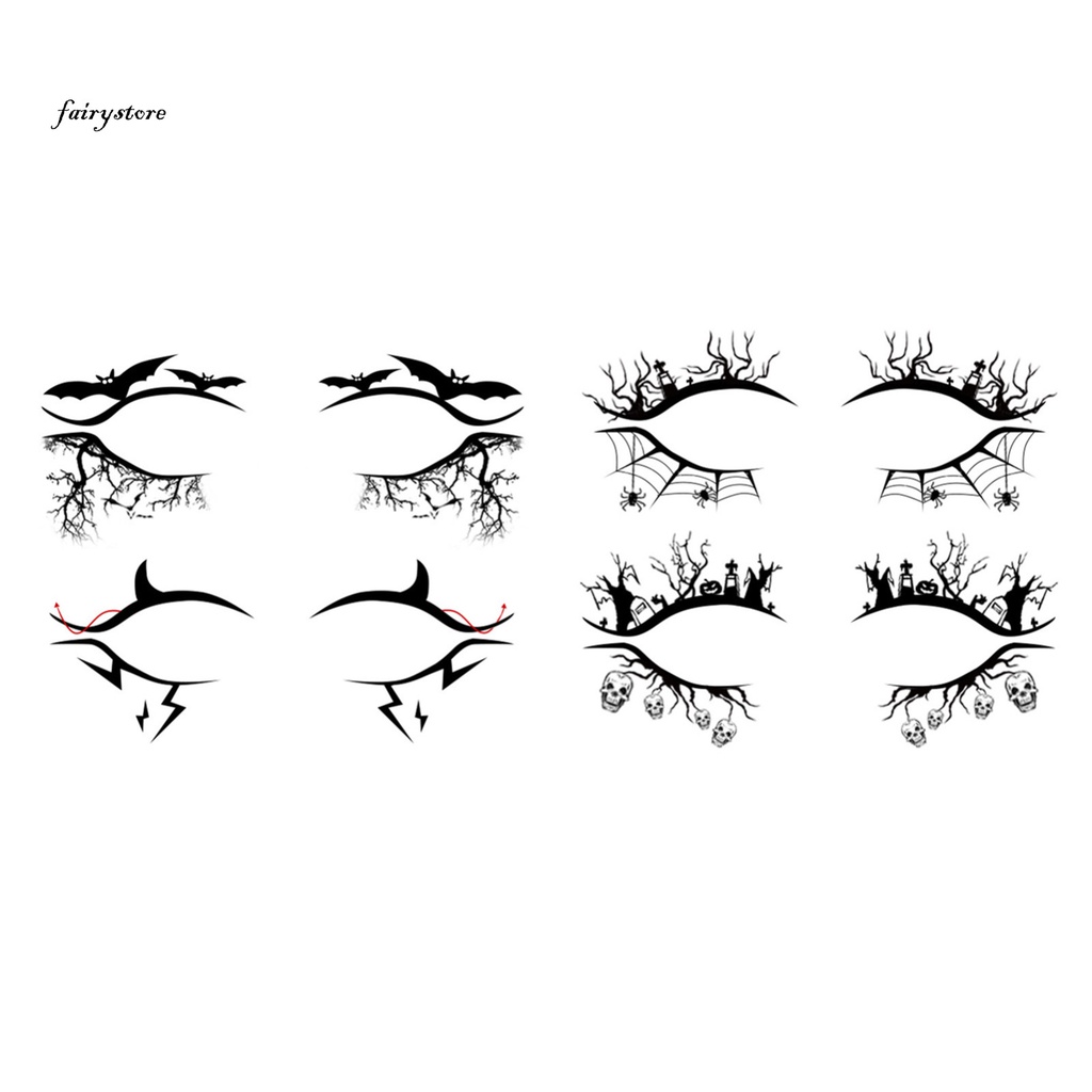 (Hàng Mới Về) Nhãn Dán Kẻ Mắt / Phấn Mắt / Kẻ Mắt Hình Mạng Nhện Kinh Dị Sáng Tạo Trang Điểm Halloween | BigBuy360 - bigbuy360.vn