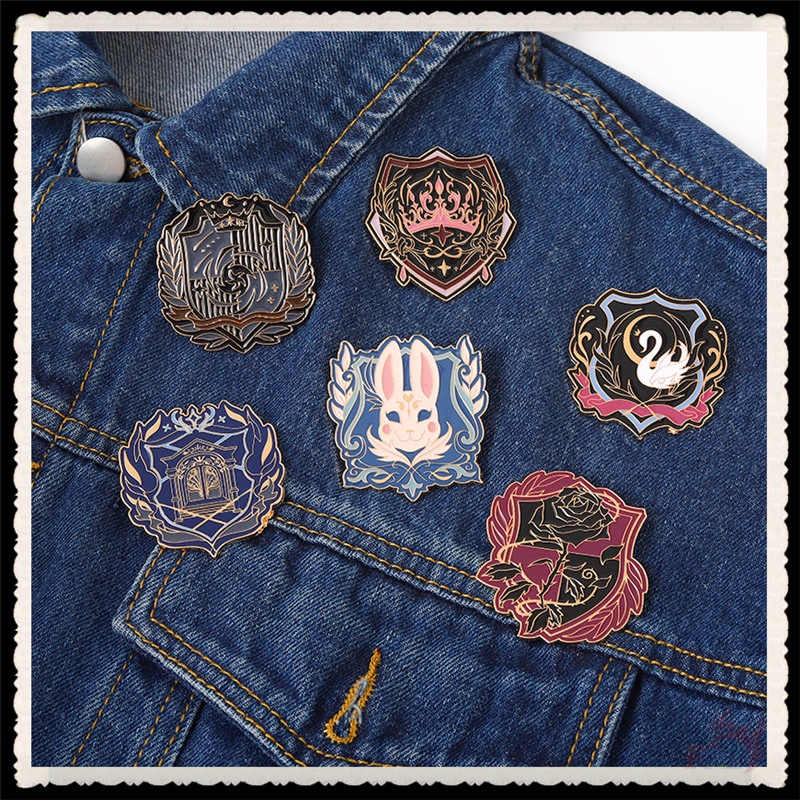 ★ Ghim Cài Áo Đồng Phục JK ★ 1 Huy Hiệu Gài Áo Hình Thiên Nga, Thỏ, Hoa Hồng Vintage