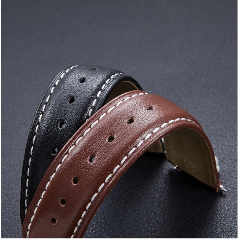 18 20mm 22mm Leather Wristwatch Band Quick Release Watch Strap For Fossil Huawei
